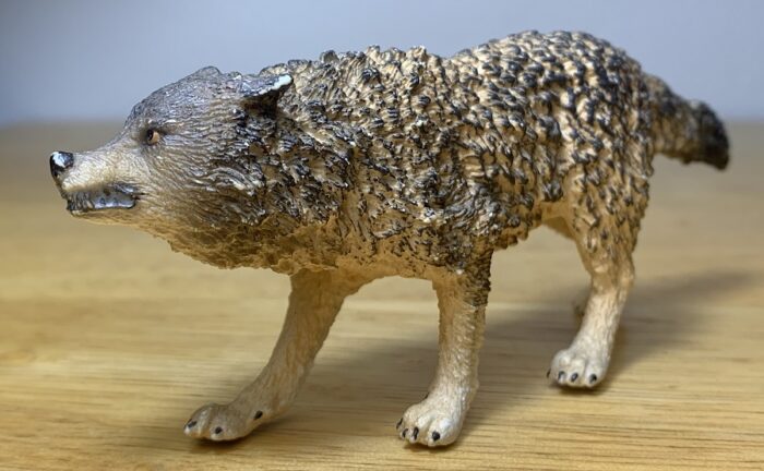 Schleich wolf, left.