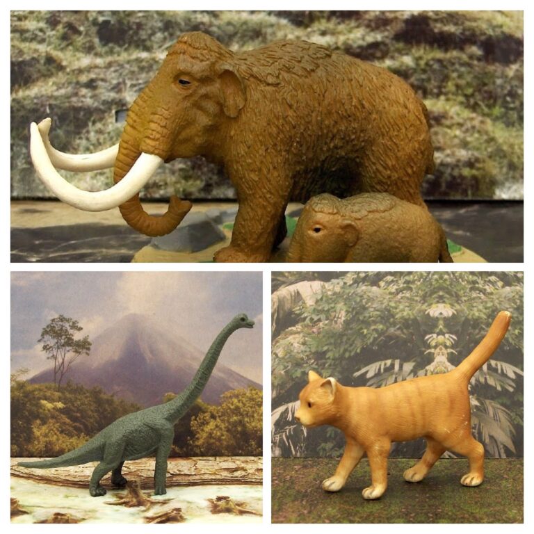 Read more about the article Vault Tales 129 ToyTrio Housecat, Brachiosaurus & Mammoth pair