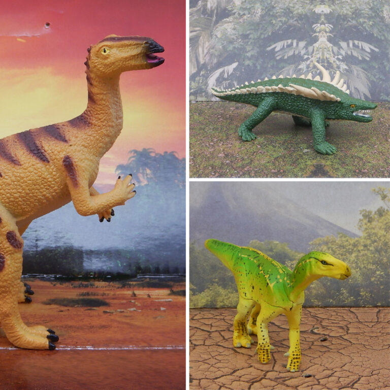 Read more about the article Vault Tales 154 ToyTrio Iguanodon, Thescelosaurus and Desmatosuchus