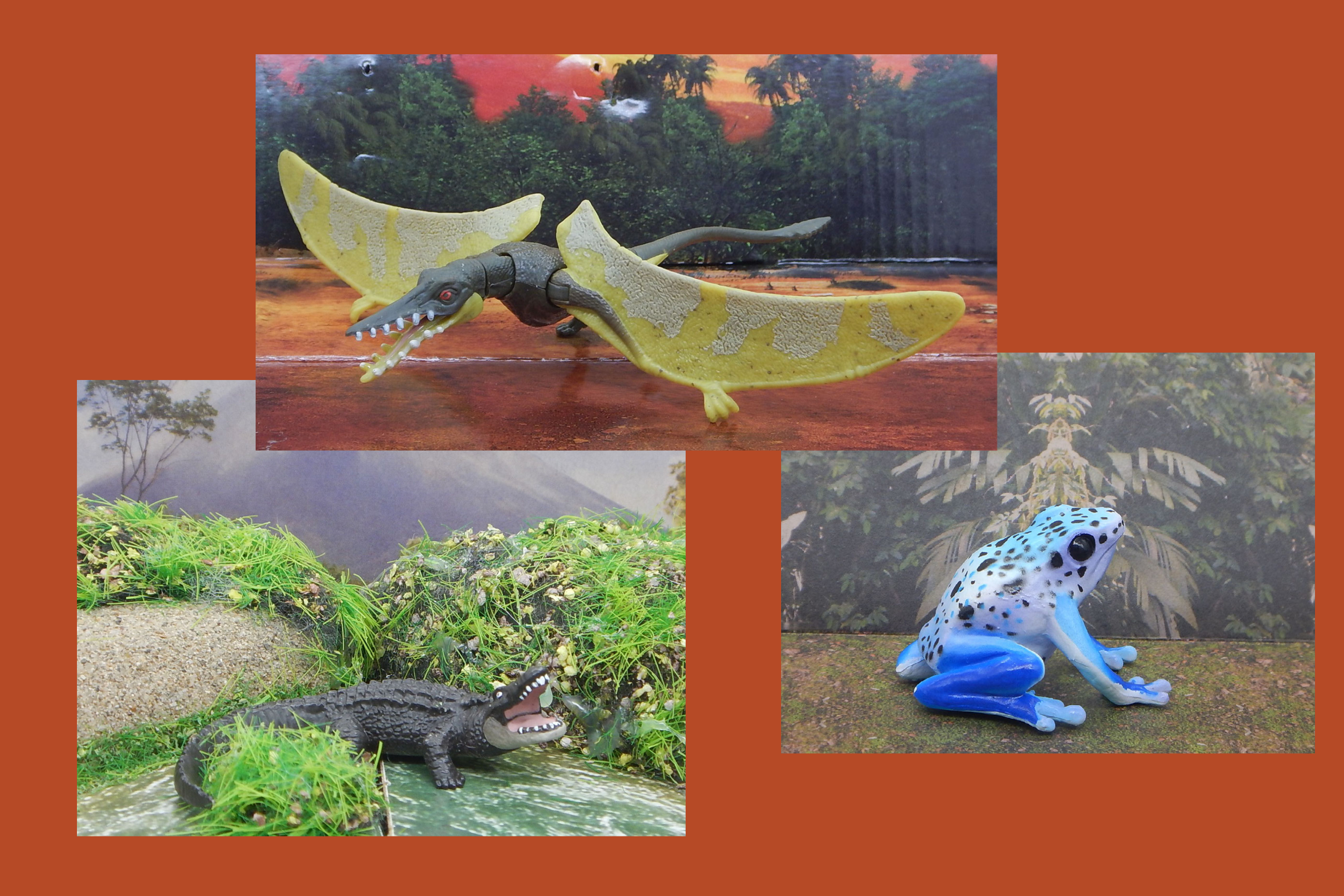 Read more about the article Vault Tales 181 ToyTrio Alligator, Rhamphorhynchus, Poison Dart Frog