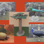 Vault Tales 195 FigureFrenzy Barylambda, Glyptodon, Cassowary, Quetzal, Baobab