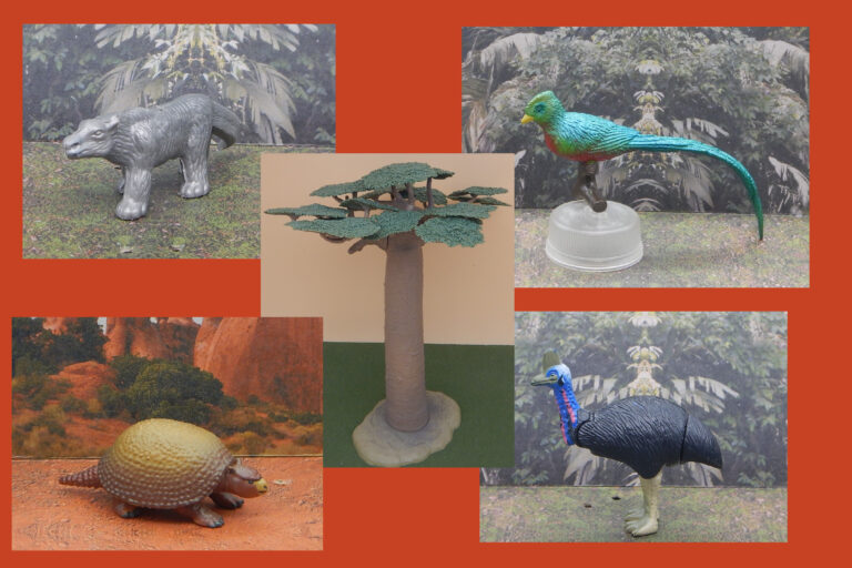 Read more about the article Vault Tales 195 FigureFrenzy Barylambda, Glyptodon, Cassowary, Quetzal, Baobab