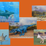 Vault Tales 221 FigureFrenzy Rutiodon, Helicoprion, Reef shark, Jackal, Postosuchus