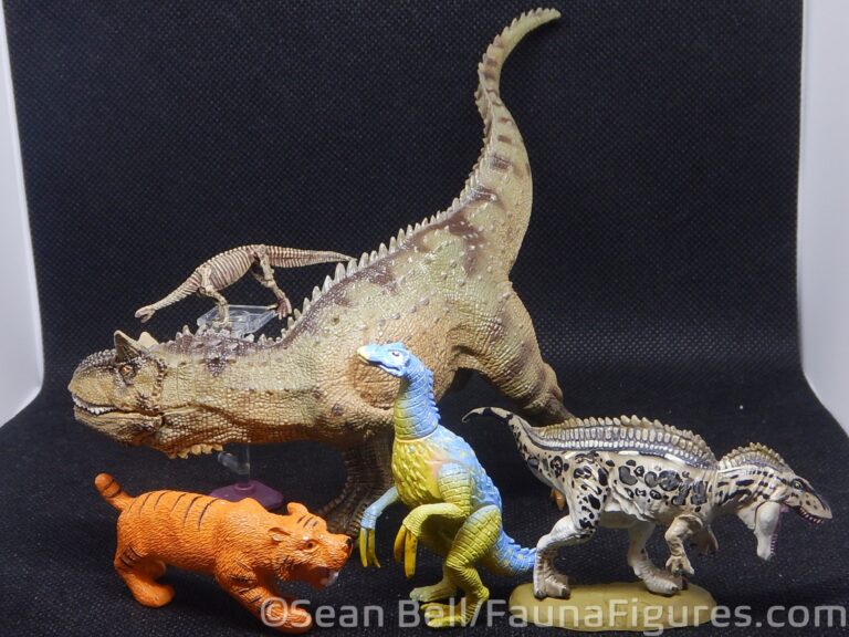 Read more about the article Vault Tales 253 FigureFrenzy Carnotaurus, Smilodon, Acrocanthosaurus, Therzinosaurus, Lessemsaurus