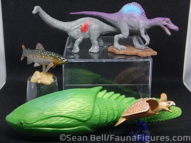 Read more about the article Vault Tales 254 FigureFrenzy Apatosaurus, Char, Poraspis, Archelon, Spinosaurus