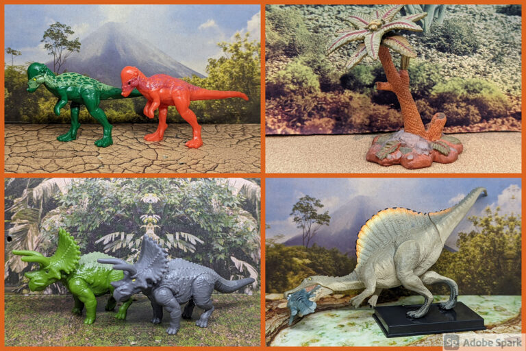 Read more about the article Vault Tales 269 FigureFrenzy Pachycephalosaurus, Triceratops, Spinosaurus, Mawsonia, Cycad