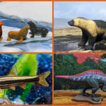 FigureFrenzy 296 Acrocanthosaurus, Redfin, Sea Lion, Wolverine